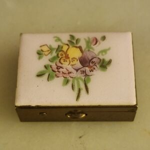 Vintage Hand Painted Genuine Cloisonne By Weisner Of Miami Trinket Box